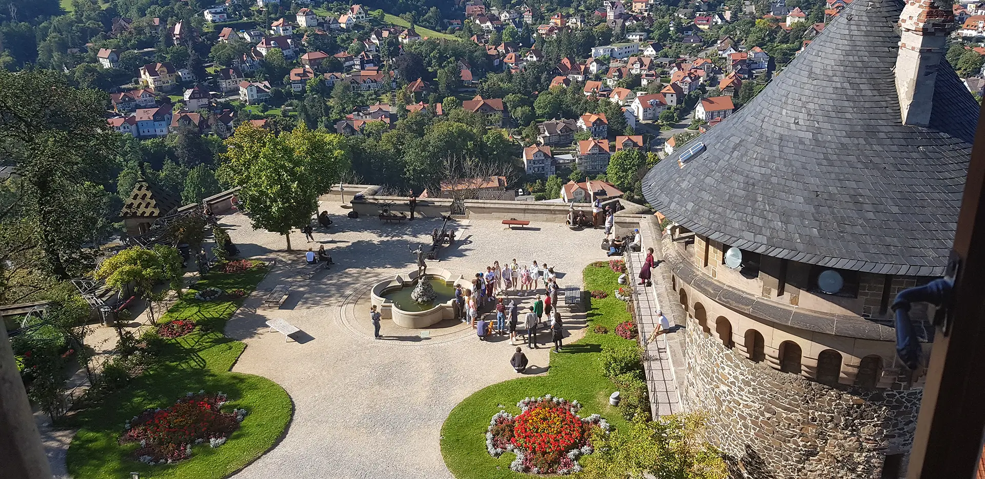 Freiterrasse von Schloss Wernigerode, Drehort von Die Schule der magischen Tiere